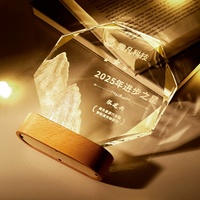Honor Personnalisable Crystal K9 Trophée Résine Entreprise Souvenir pour Réunion Annuelle Société Gravure Sublimation Plaque Vierge