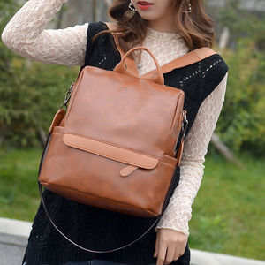 Nouveau <span class=keywords><strong>sac</strong></span> à dos en <span class=keywords><strong>cuir</strong></span> Pu <span class=keywords><strong>de</strong></span> haute qualité femmes sacs à <span class=keywords><strong>bandoulière</strong></span> multifonction voyage <span class=keywords><strong>sac</strong></span> à dos sacs d'école pour filles - Product Image 2