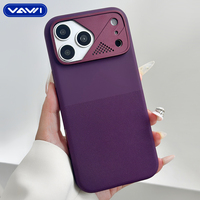 Coque de téléphone VAWI S108 en silicone premium, couleur unie, effet peau, anti-chute, antidérapante, avec cadre pour objectif pour iPhone 18 Pro Max