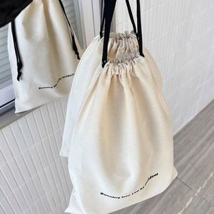 Personalized Eco Friendly Reusable Custom Cotton <b>Canvas</b> Drawstring Bag Natural Biodegradable Material Dust-proof Pouch - Product Image 5