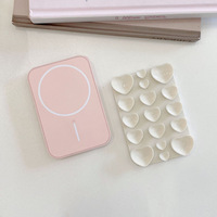 Support de téléphone portable en silicone souple et étanche en forme de cœur avec ventouse, compatible avec un emballage personnalisable