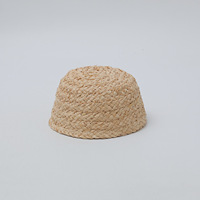 Chapeau bob en raphia tressé à la main pour femme, style japonais, à bord court, chapeau de soleil d'été pour les vacances et le quotidien