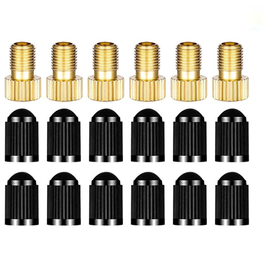 Six copper straight joints and twelve