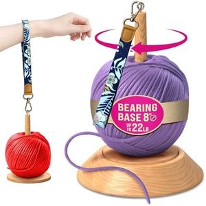 Custom shape Indskill stained wood safe Yarn color to Hold yarn <b>cake</b> Wooden <b>Spinner</b> Smooth Round Shape Bulk Packing knitting - Product Image 4