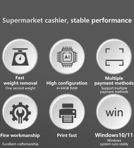 10/11พับได้15 ''15.6'' ระบบทัช POS เทอร์มินัล WIFI 4 + 64G เทอร์มินัลสั่งจ่ายเงินสด POS - Product Image 4