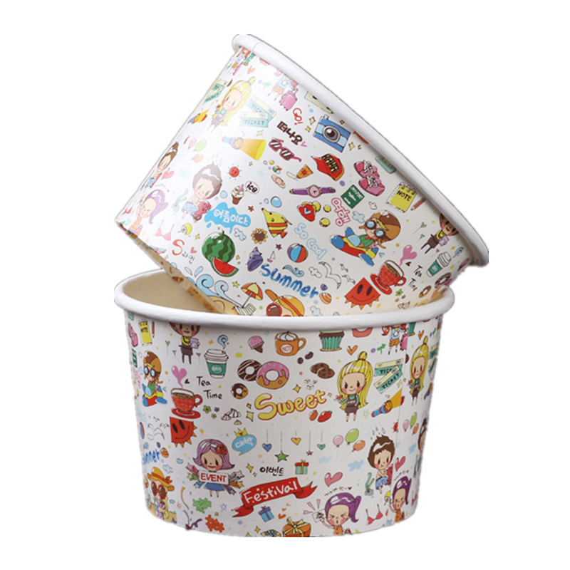 Factory Price Wholesale Design Customized Printed Disposable Paper Ice Cream Cup