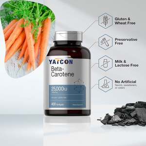 Venta caliente OEM Betacaroteno Suplementos para la salud ocular Etiqueta privada Vitamina a Cápsula de gelatina blanda Embalaje de tambor Extracto de hierbas - Product Image 2