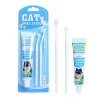 Brosse à dents pour animaux domestiques, Kit de soins buccaux et frais pour le nettoyage des dents des chiens et chats