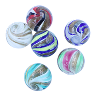 Valentijns- en nieuwjaarscadeau, handgemaakte Murano glazen marmer, op maat gemaakte spiraalvormige, veelkleurige design