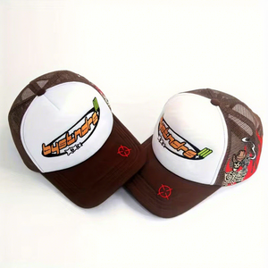 Casquette de baseball vintage en toile brodée 3D motif flamme, style snapback, casquette de camionneur, chapeau de randonnée, casquette de sport d'extérieur personnalisable - Product Image 1