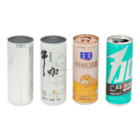 OEM ODM 200ml 250ml 330ml Boîte en aluminium élégante, impression personnalisée en usine avec couvercle facile à ouvrir