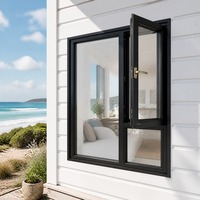 Ventanas Abatibles de Aluminio con Doble Acristalamiento Insonorizante HUACAI, Diseño de Ventana de Aluminio con Eficiencia Energética y Resistencia a Impactos