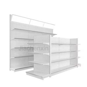 Estantería de Góndola Metálica Reforzada de Doble Cara para Tiendas Minoristas y Supermercados, con Respaldo Ajustable y Montaje Rápido - Product Image 1