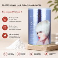 Poudre décolorante pour cheveux SANQI professionnelle sans poussière 450g, éclaircissement rapide jusqu'à 8+ niveaux pour la coloration des cheveux en salon