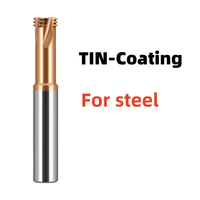 Fraises CNC en carbure cémenté à 3 cannelures pour filetage Cu Nano Coating OEM personnalisé