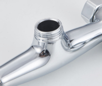 Robinet de cuisine moderne en zinc chromé poli de haute qualité, à montage sur plan, eau chaude et froide, rotatif à 360°, pour usage hôtelier, entre-axe 6 pouces, garantie 1 an
