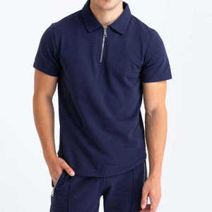 Pull demi-zip pour homme <span class=keywords><strong>Halliday</strong></span>, respirant, uni, tricoté, élégant, pour le sport, la gym, les loisirs et le golf - Product Image 6