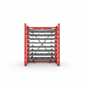 Étagères <span class=keywords><strong>de</strong></span> rangement en acier peu encombrantes avec système <span class=keywords><strong>de</strong></span> tiroirs coulissants pour entrepôt, étagère métallique robuste - Product Image 1
