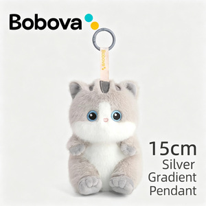 Bobova Peluche Créative Brodé Chaton, <span class=keywords><strong>Doudou</strong></span>, Porte-clés pour Sac à Dos, Rembourrage en Coton PP, Cadeau d'Anniversaire pour Amis - Product Image 6