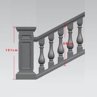 Nouveau moule à escalier, balustrades et rampes en plastique durable pour la fabrication de moules à béton, barrières et formes de clôtures