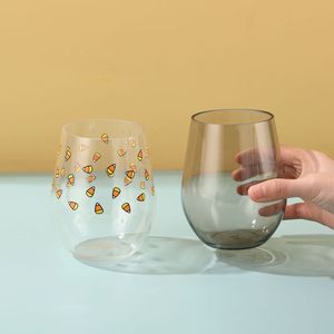 แก้วไวน์แดงขนาดใหญ่ดีไซน์คลาสสิกถ้วยไข่พีซีแบบหนาสีทึบและร้านเหล้าพลาสติกทนทาน - Product Image 2