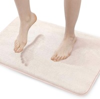 Petit tapis en peluche doux de luxe tapis de bain en mousse à mémoire de forme extra épais tapis de salle de bain en velours absorbant antidérapant super confortable