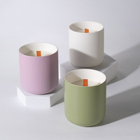 Bougie parfumée cylindrique mate ronde de luxe, fabrication artisanale OEM, impression personnalisable pour la Saint-Valentin, décoration de la maison