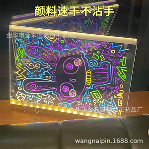 Children's Light Up Drawing Board Plastic Creative Night Light Educational Toy For Girls 3-6 Years DIY Graffiti Painting Board - Product Image 5