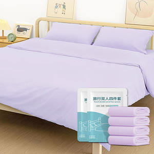 Juegos de Cama Desechables al por Mayor para Cama Queen, No Tejidos, con Estampado de Color Caramelo, <span class=keywords><strong>Cubrecama</strong></span> Doble Suave para Uso Doméstico y en Hoteles - Product Image 3