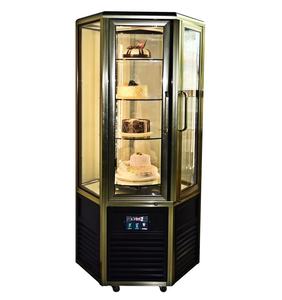 Refrigerador <span class=keywords><strong>Vertical</strong></span> de Doble Puerta con Cristal Completo para Exhibición de Alimentos, Bebidas, Pasteles y Repostería, con Sistema de Rotación <span class=keywords><strong>Vertical</strong></span> y Luz LED - Product Image 2