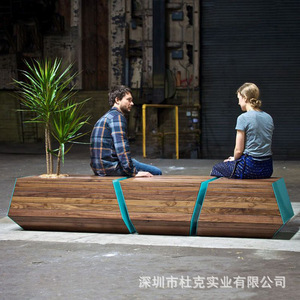 Modular <b>Wood</b> <b>Bench</b> DK-111 Durable Outdoor Patio <b>Bench</b> Commercial Use - Product Image 3