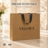 Sacs en papier blanc écologiques personnalisés, sacs cadeaux recyclés avec logo pour les petites entreprises, vente au détail, utilisation pour les bougies