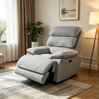 Canapé inclinable électrique zéro gravité en tissu respirant avec repose-pieds extensible pour salon, fauteuil inclinable surdimensionné