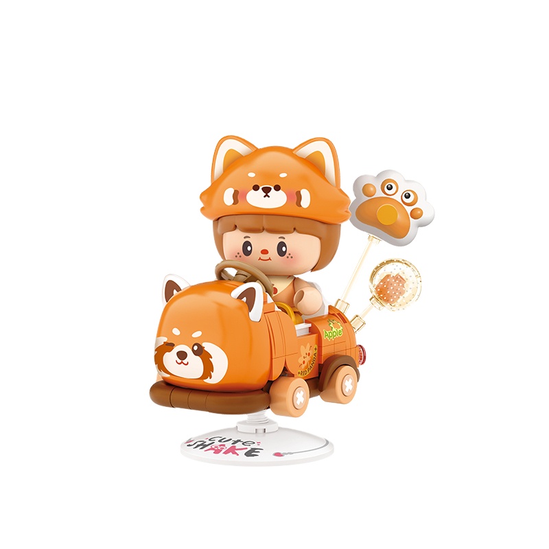 LOZ 4302 DIY Bike Building Blocks Model Little Panda Mini Particle