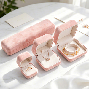Velvet Jewelry Box Multi Size Colorful <b>Ring</b> <b>Necklace</b> Bracelet Bangle Bead Storage Box For Jewelry Display - Product Image 5