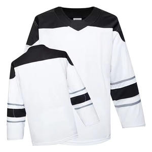 Maillot de hockey sur glace personnalisé à manches longues, col en V, respirant, séchage rapide, tissu 100% polyester, maillot d'entraînement d'équipe de hockey sur glace à vendre - Product Image 5