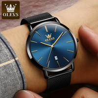 Olevs 5869 montres à Quartz de luxe pour hommes mode analogique décontracté maille acier Ultra mince montre-bracelet pour hommes femmes Couple Montre Relojes