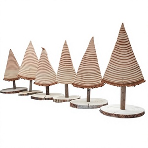 Sapin de Noël en bois de qualité supérieure avec un design rustique fait main, ornement décoratif pour la maison, la table à manger, le cheminée et le Christ. - Product Image 1