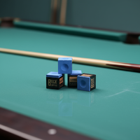 Craie de billard bleue huileuse style chocolat BUCK Ball Room Chocolate, boîte de 12 pièces, Shaanxi Chine