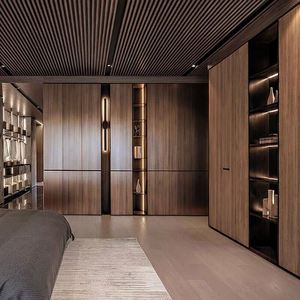 Meubles en bois Chambre garde-robe promenade dans les armoires personnalisées - Product Image 2