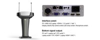 Pupitre multimédia intelligent moderne avec microphone interactif, équipement éducatif, pupitre numérique intelligent pour salles de conférence