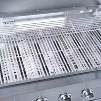Cuisine extérieure en acier inoxydable en forme de L, four à pizza au gaz propane haute performance et réfrigérateur, îlot barbecue extérieur