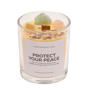 Velas Aromáticas de Cera de Soja Hechas a Mano con Cristales, Mecha de Madera y Flores Secas de Colores para el Hogar, Venta al Por Mayor de Fábrica - Product Image 1