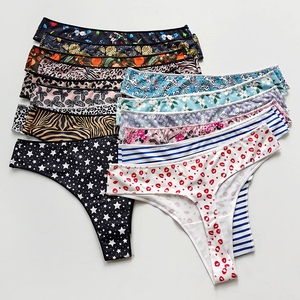 Tangas de tiro bajo cómodas para mujer con múltiples patrones estampados Tejido elástico suave y respetuoso con la piel <span class=keywords><strong>En</strong></span> stock Venta al por mayor 204T - Product Image 2