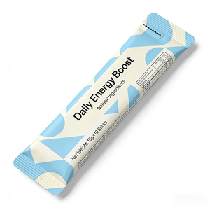 Sachet individuel personnalisé de qualité alimentaire pour complément nutritionnel, boisson lactée en poudre protéinée, emballage en stick à dose unique - Product Image 3