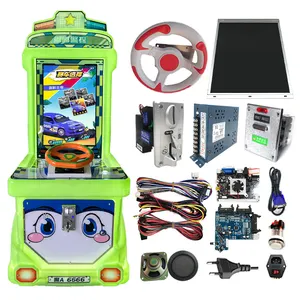 Simulateur de conduite d'arcade d'amusement à pièces pour enfants Machine de jeu de vitesse pour voiture Carte mère Écran vertical Kit de jeu de course