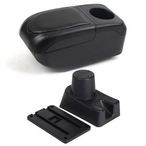 Vtear กล่องที่พักแขนหนัง ABS มีสไตล์สำหรับรถยนต์มิตซูบิชิ <span class=keywords><strong>attrage</strong></span> 2015-2018ด้านหน้าที่วางถ้วย USB อุปกรณ์ตกแต่งภายใน - Product Image 1