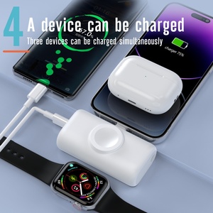 พาวเวอร์แบงค์แบบ 2 in 1 ช่องเสียบคู่ ความจุ 5000mAh พร้อมปลั๊กเสียบในตัวแบบแคปซูล ชาร์จไร้สายสำหรับนาฬิกาได้ - Product Image 3