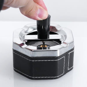 OEM Rukioo Press-and-spin Small <b>Portable</b> American Style Ash Tray DJG0051 Factory Wholesale Metal Smoking Accessory Custom Logo - Product Image 6