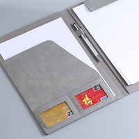 Carpeta de Conferencia A4 de Cuero Multifuncional con Logotipo Personalizado, Organizador de Documentos, Carpeta de Papelería Comercial, Carpetas para Archivos de Contratos